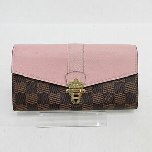 Louis Vuitton Damier Portefeuille Wallet Crampton Long Magnolia Pink